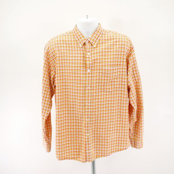 J. Crew Large Red Yellow Blue Check Pocket Button Down Long Sleeve Cotton - Picture 4 of 8
